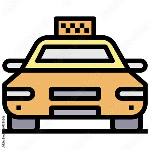 cab line icon,linear,outline,graphic,illustration