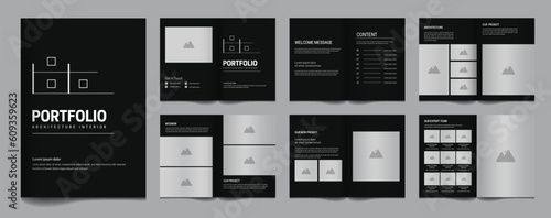 Portfolio architecture interior brochure template minimalist design