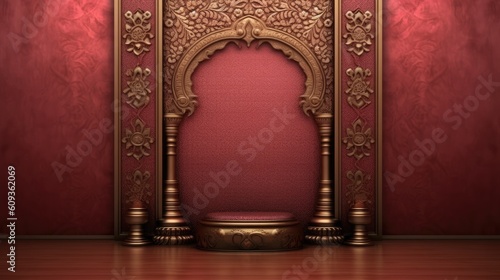 Elegant Hindi Classic Luxury Wall Backdrop