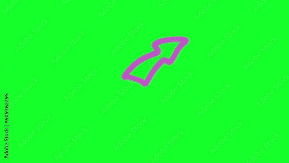 Hand-Drawn Doodle Arrow Animation on Green Screen Hand-Drawn Doodle Arrow Animation on Green Screen