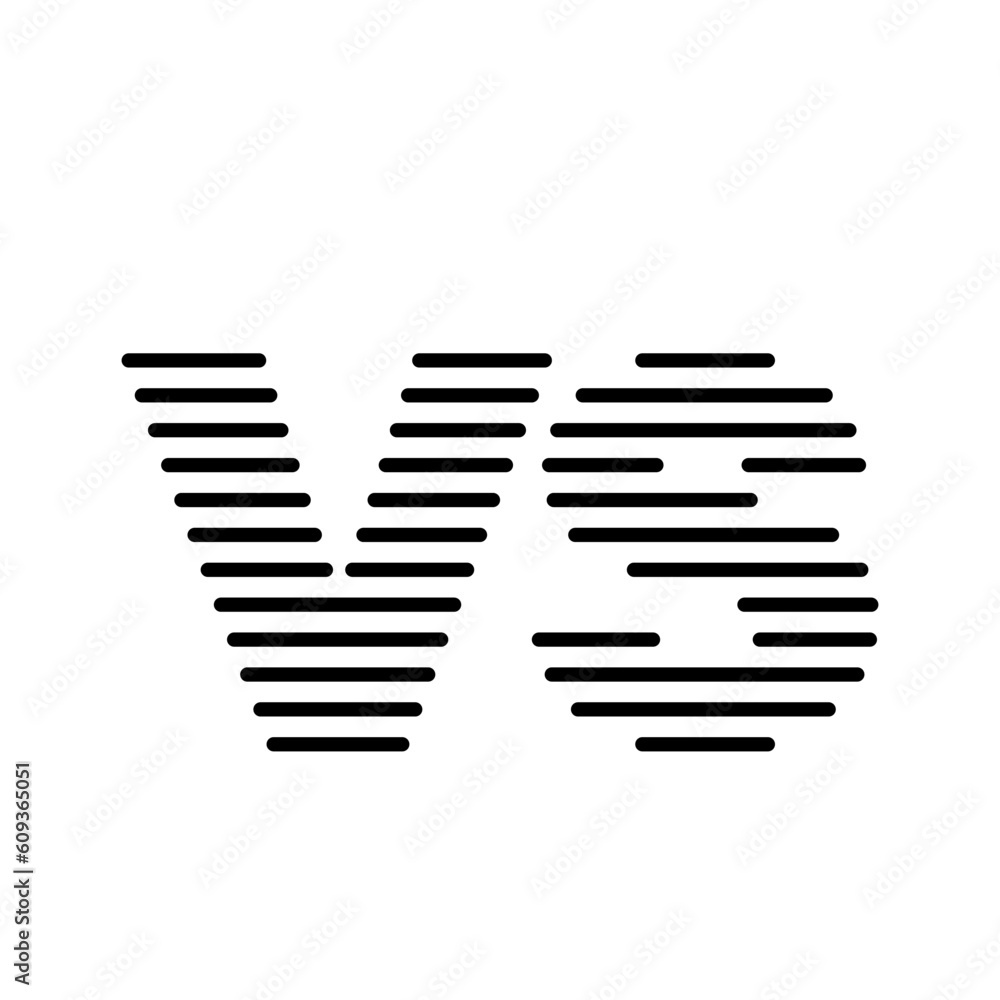 Versus sign line icon illustration Versus sign line icon illustration
