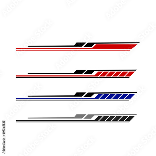 vector striped strip sticker design for car body. car wrap stickers