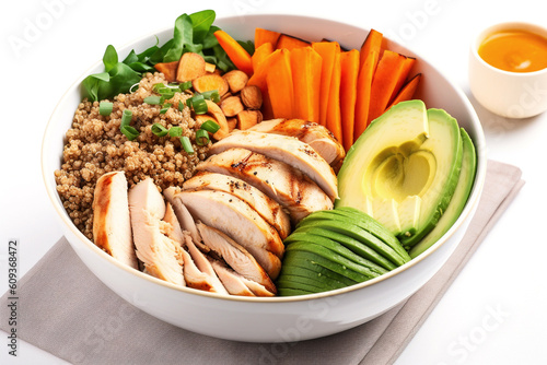 Bowl with vegetables, created with generative AI