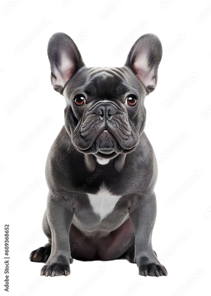 French Bulldog on the transparent background. Generative AI French Bulldog on the transparent background. Generative AI