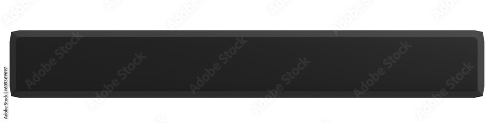 3d rendering of a long black key cap isolated. 3d rendering of a long black key cap isolated.