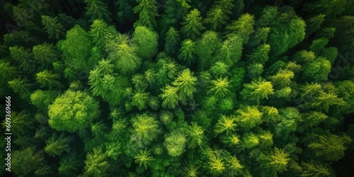 Forest and tree landscape texture abstract background Aerial view. 