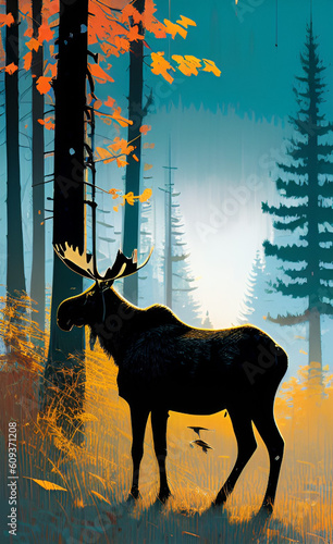 the moose art  photo