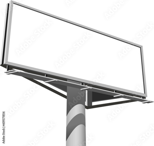 blank billboard isolated on white