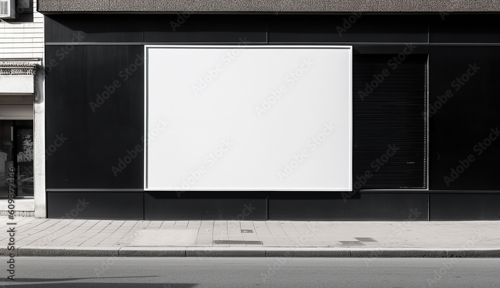 Blank billboard sign mockup, generative ai. Blank billboard sign mockup, generative ai.