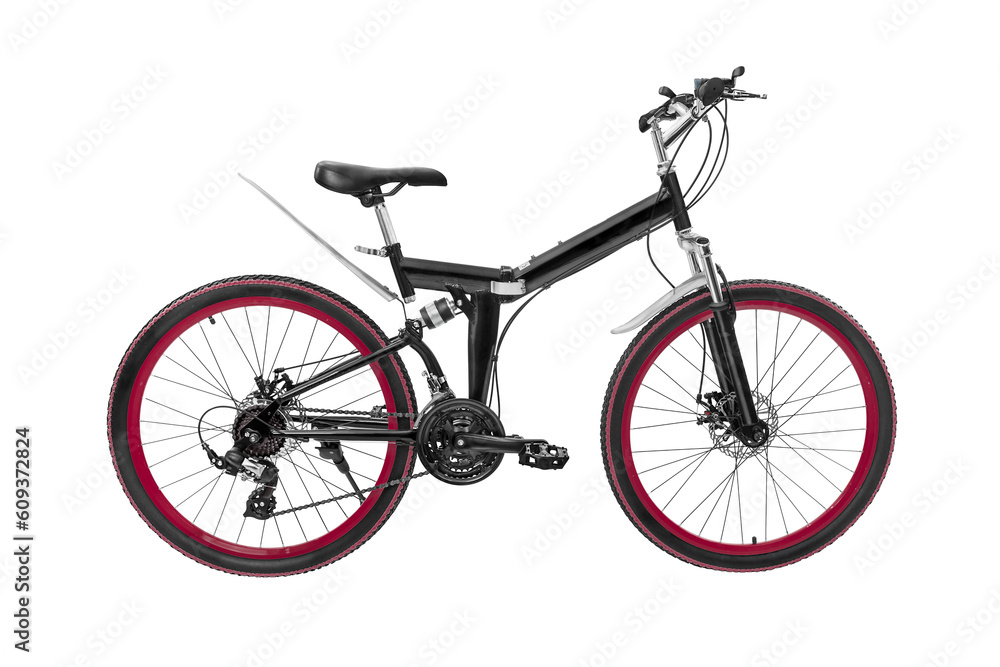 Bicycle isolated on white background without shadow