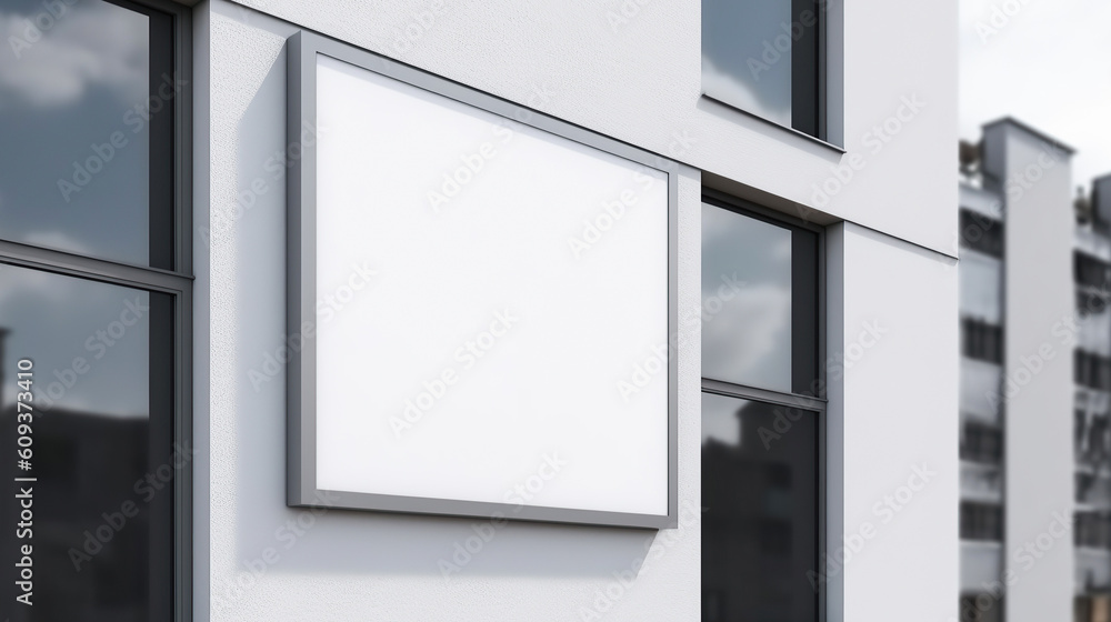 Blank billboard sign mockup, generative ai. Blank billboard sign mockup, generative ai.