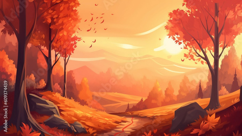 Autumn Background. Generative ai.