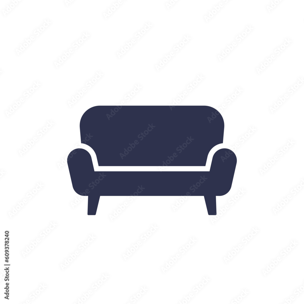 couch icon on white, sofa pictogram couch icon on white, sofa pictogram