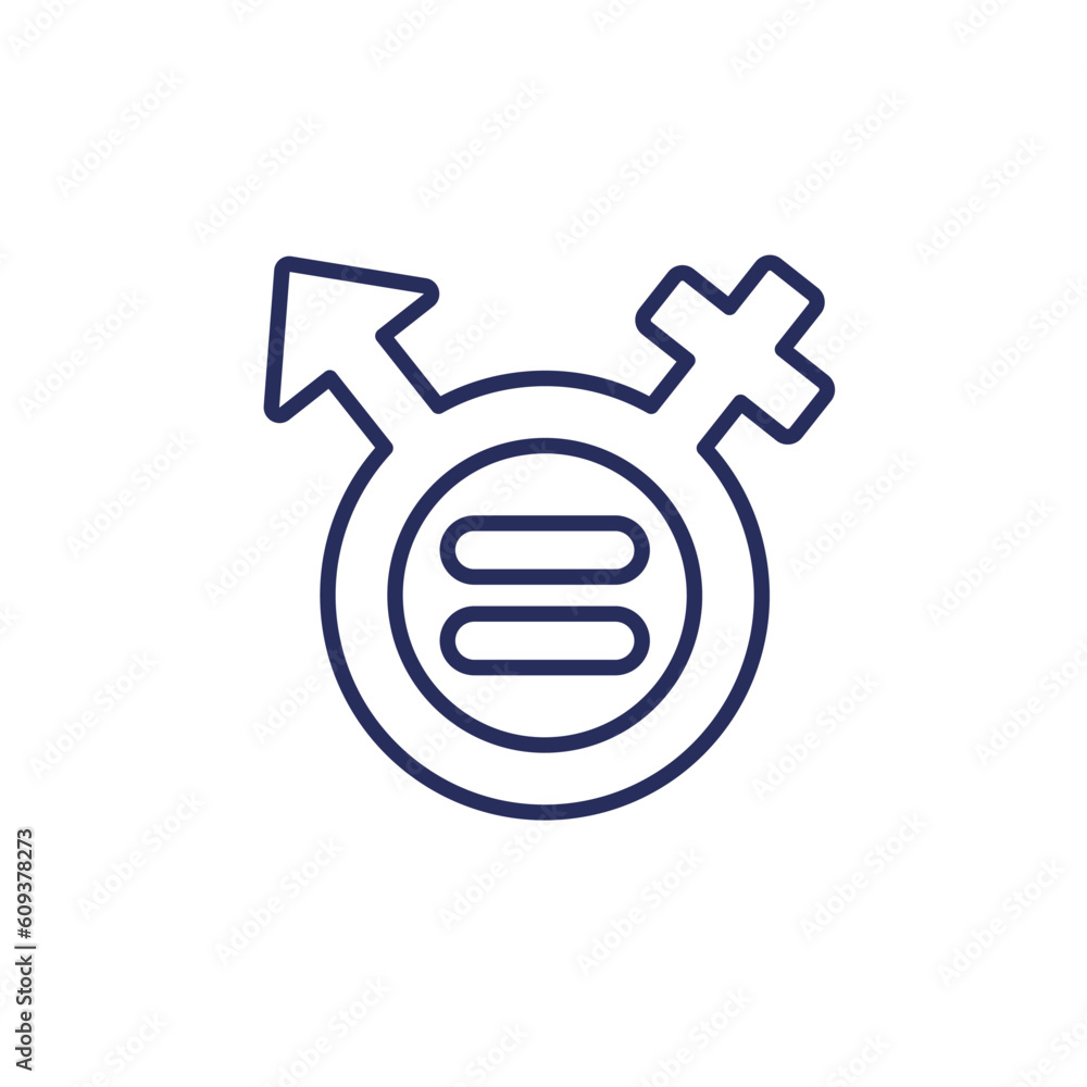 gender equity icon, line vector gender equity icon, line vector