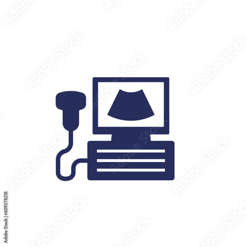 ultrasound machine icon on white