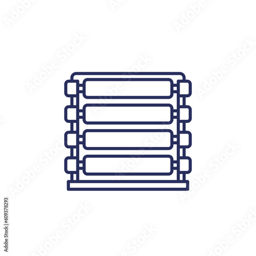 loom machine line icon on white