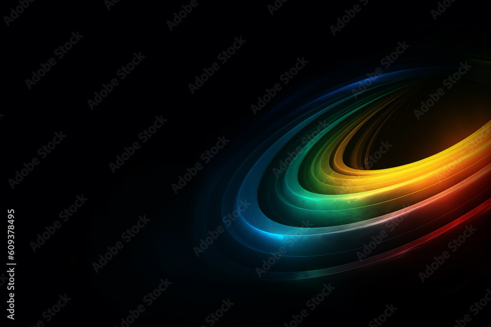 Round rainbow shape in aura style for background, Generative AI Round rainbow shape in aura style for background, Generative AI