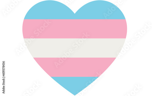 Trans pride heart. Transgender awareness. LGBTQIA+ pride.