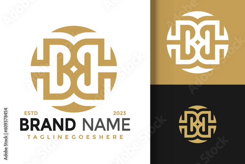 Letter BHB Unique Monogram Logo vector icon illustration photo