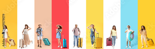 Group of young tourists on ...