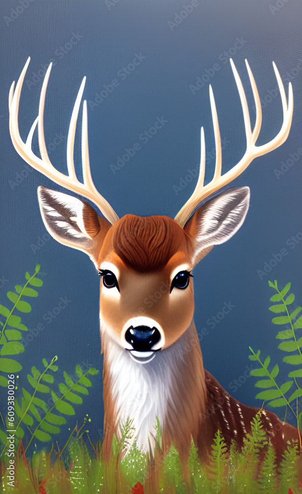 Fototapeta premium deer in the woods 