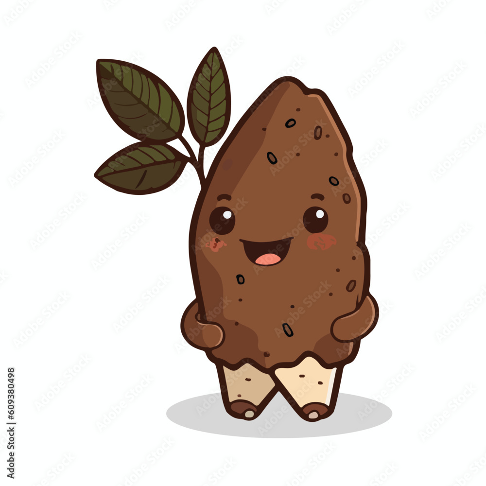 vector cute cassava cartoon style vector cute cassava cartoon style