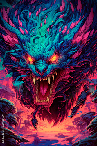Anime hyper beast. Generative AI