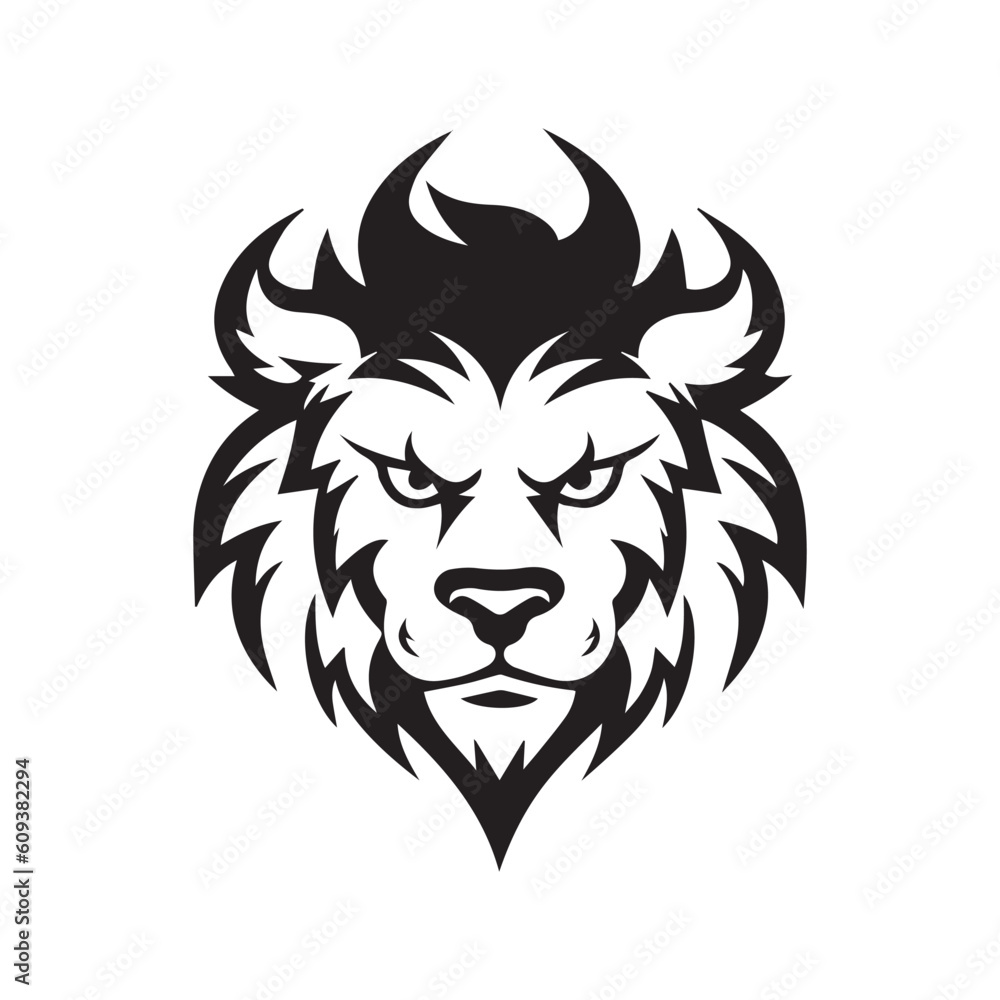 Lion head logo, Lion illustration, Lion logo vector, mascot logo, Lion vector