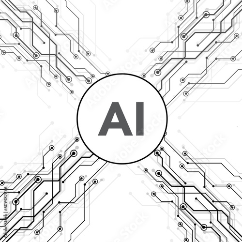 Abstract futuristic circuit board Illustration, Circuit board with various technology elements. Circuit board pattern for technology background. Vector illustration