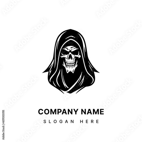 Mysterious and haunting hand drawn illustration of the Grim Reaper, symbolizing the inevitable cycle of life and death. Generative AI