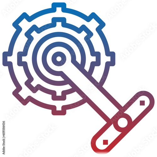crank line icon,linear,outline,graphic,illustration