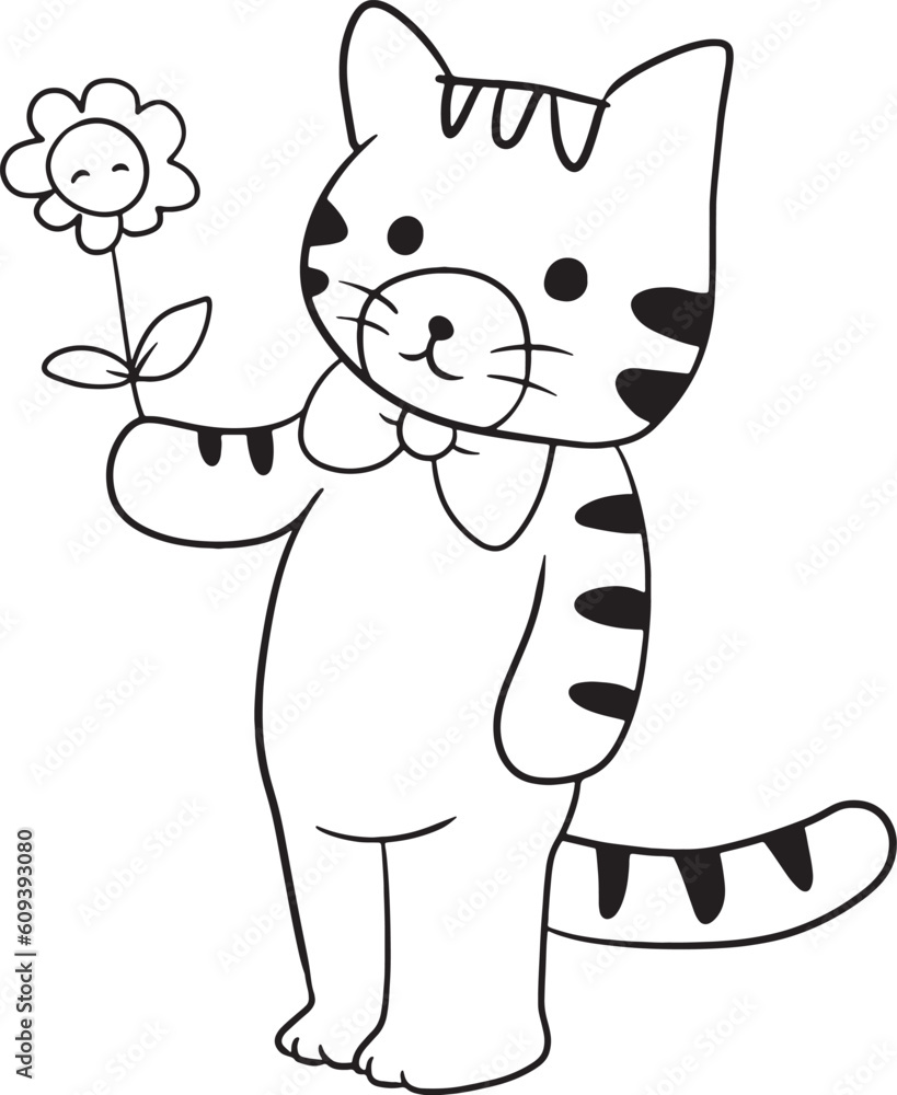 bear cartoon doodle kawaii anime coloring page cute illustration