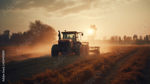 tractor on the field  Generative AI