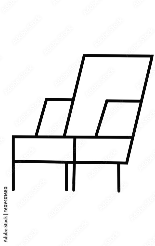 Fototapeta premium Armchair Hand Drawing