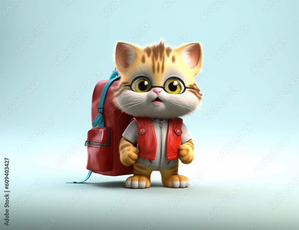 Cute cat 3D using Generative AI Cute cat 3D using Generative AI