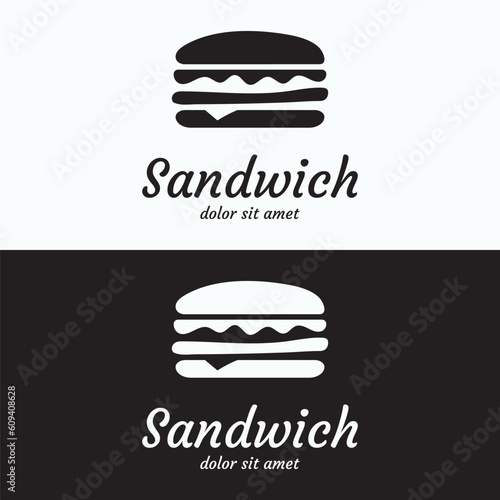 Sandwich Logo Template with Vector Concept
