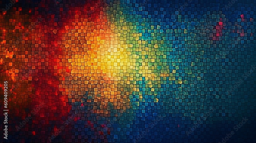 Pixelated Mosaic a pixelated mosaic. Generative ai.