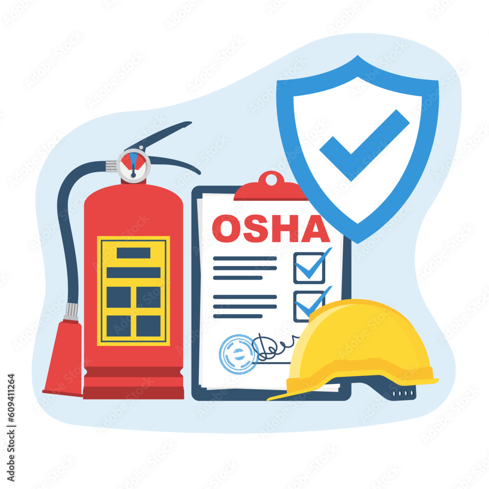 Safety regulations. OSHA concept. Occupational Safety and Health