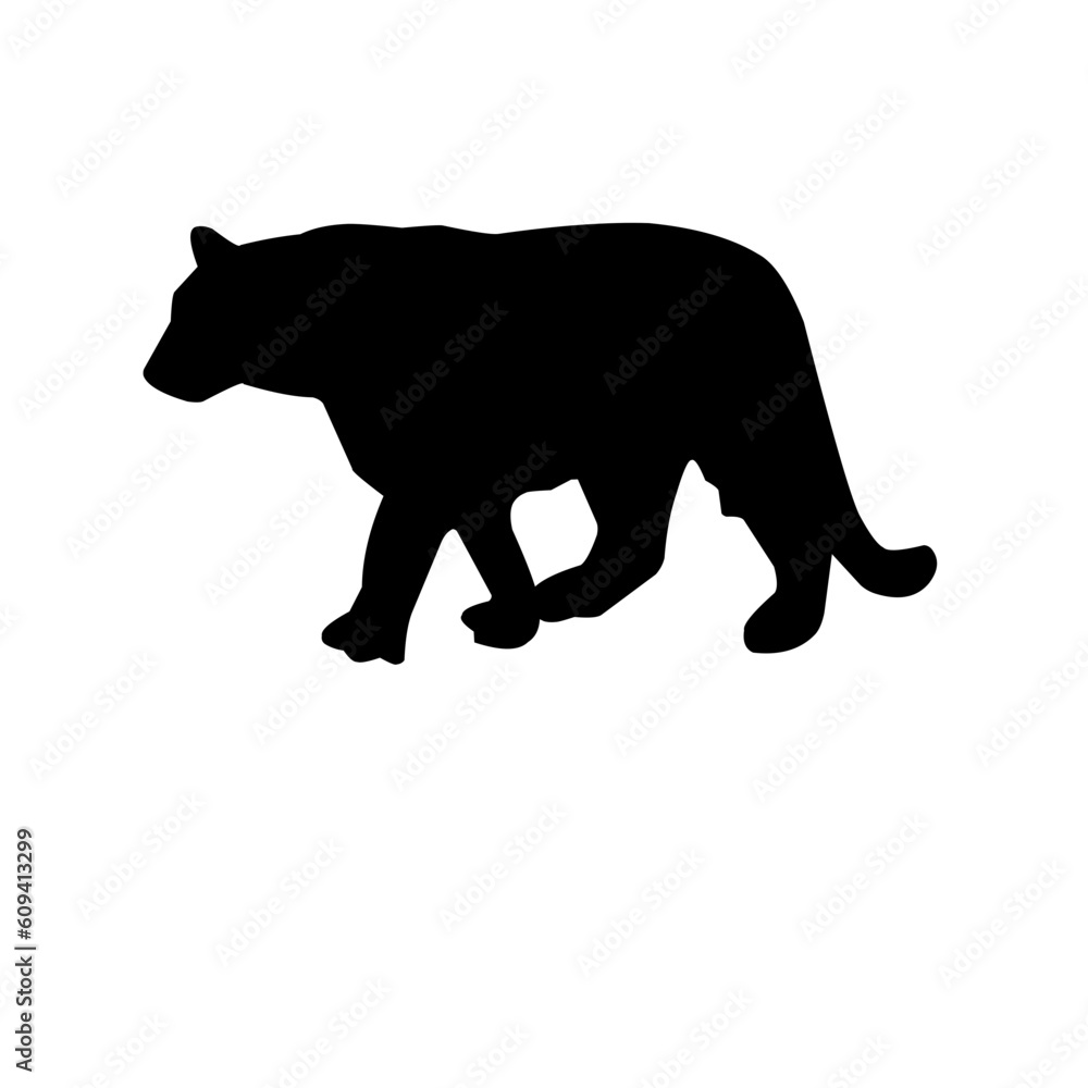 Fototapeta premium Tiger Silhouette Vector 