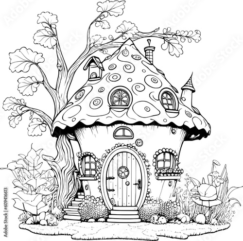Fairy House Vector Art