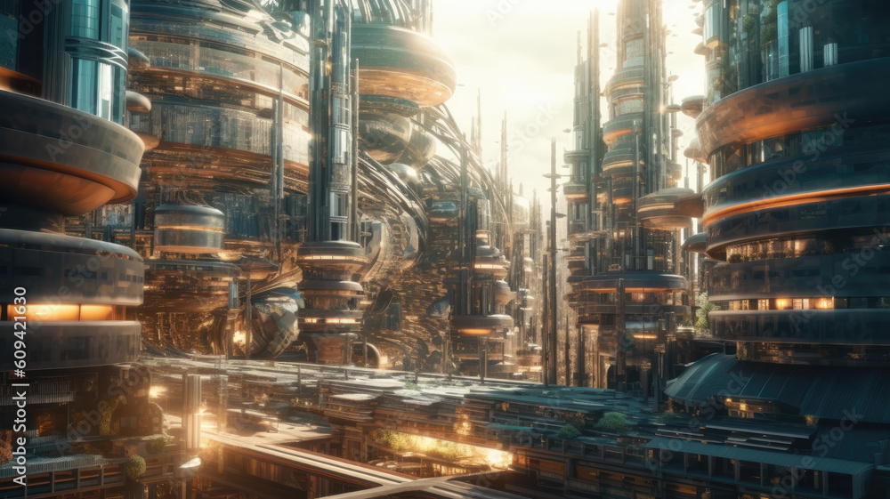 city of the future created with Generative AI technology city of the future created with Generative AI technology