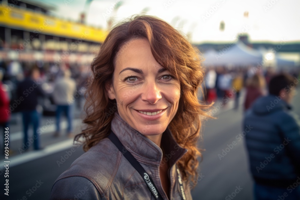 Portrait of a beautiful smiling woman on the background of the crowd. Portrait of a beautiful smiling woman on the background of the crowd.