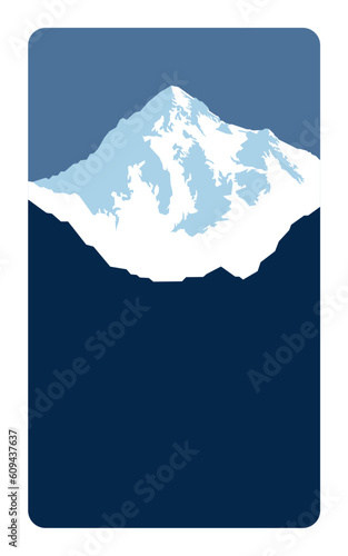 decorative mount everest vector stock illustration. use for wall art illustration