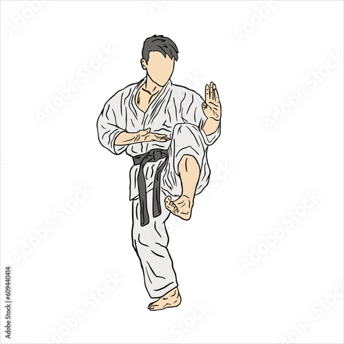 illustration of karate figter vector