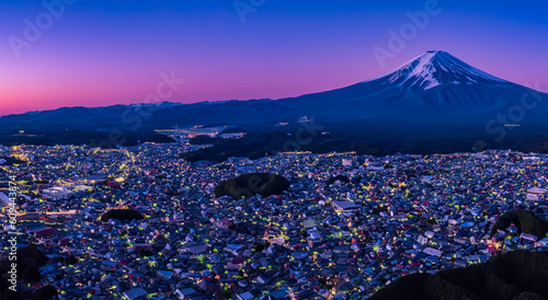 Canvas Print aerial view of Mount Fuji in Japan