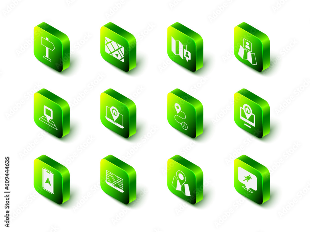 Set Gps device with map, Folded location marker, Monitor, Push pin, Route, and City navigation icon. Vector Set Gps device with map, Folded location marker, Monitor, Push pin, Route, and City navigation icon. Vector