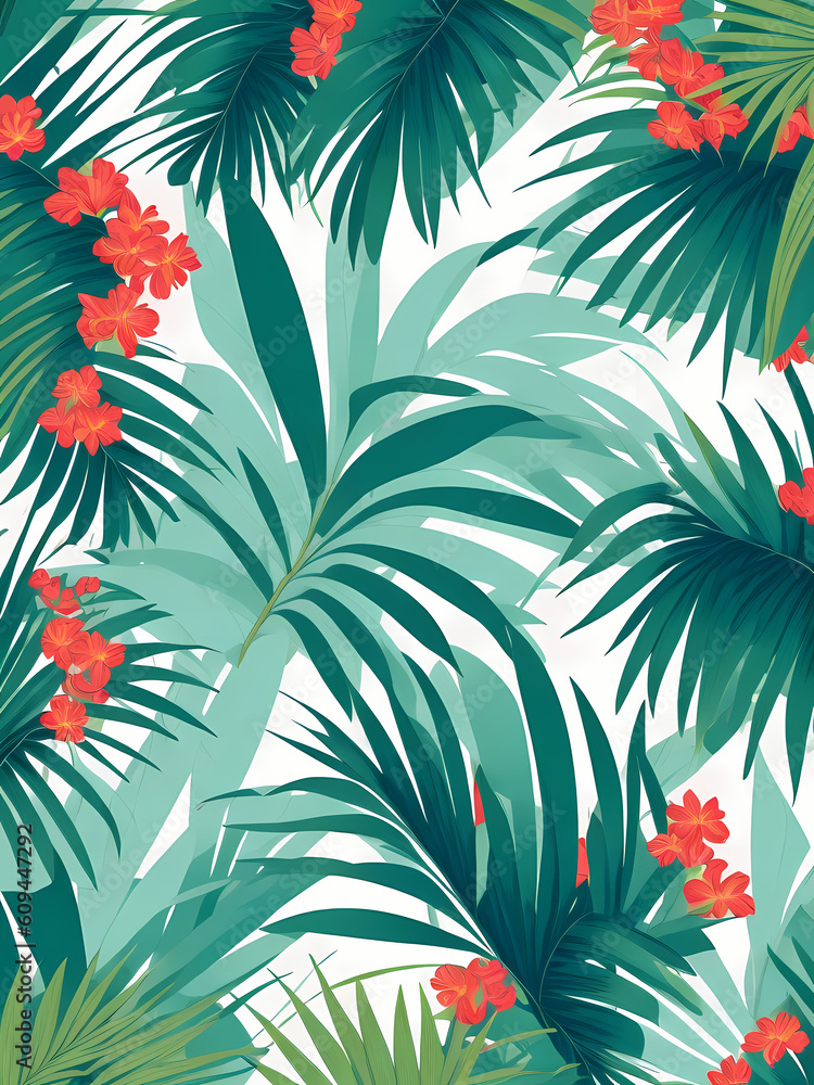 Floral Palm Pattern Design  4