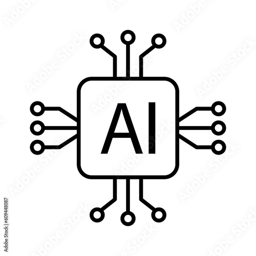 artificial intelligence sign symbol vector glyph icon