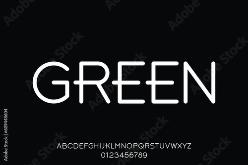 Unique linear friendly display font vector. Creative typeface illustration for any design needs