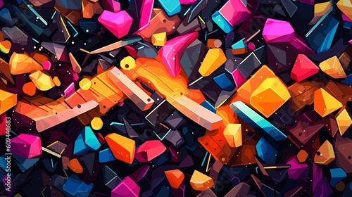 Vibrant Graphic Design Background with Forms and Colors.